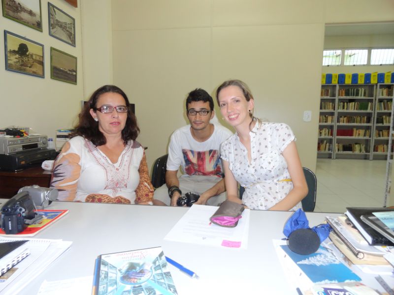Cláudia Nascimento (Arquiteta), Estefany Couto (Arquiteta) e Cláudio Rafael Serique (Biólogo)
